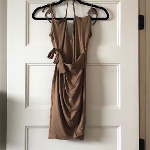 Brown/olive tone wrap dress!